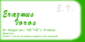 erazmus voros business card